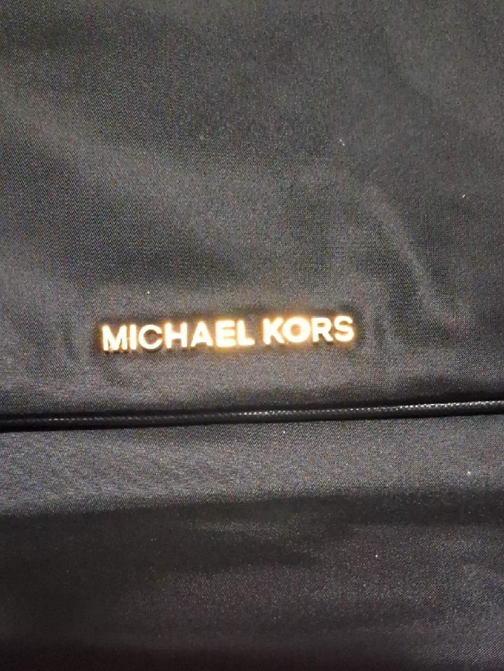 Michael Kors Black Nylon Messenger Bag with Gold Logo - Picture 2 of 13